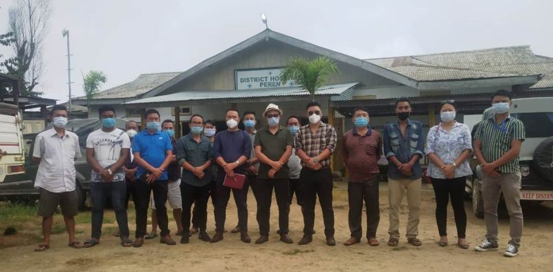 The team during the visit and interaction with Medical Superintendent at District Hospital, Peren held on August 3.